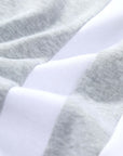 Men's Sweatshirt Light Grey Polyester Colorblock Casual Pullover Regular Fit Long Sleeve