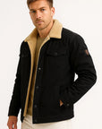 Men's Windproof Bomber Jacket with Thermal Lining and Multiple Pockets – Ideal for Cold Weather