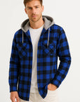 Unisex Hoodie Plaid Button Down Classic Comfortable Casual Wear Soft Relaxed Fit