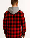 Unisex Hoodie Plaid Button Down Classic Comfortable Casual Wear Soft Relaxed Fit