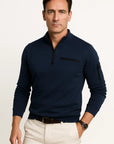 Men's Quarter-Zip Sweater Black Premium Material Elegant Design Stylish Comfort