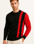 Men's Sweatshirt Light Grey Polyester Colorblock Casual Pullover Regular Fit Long Sleeve