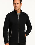 Men's Fleece Vest Black Zippered Stylish Comfortable Layering Piece
