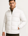 Men's Puffer Jacket Black Water-Resistant Windproof Down Insulation Winter Outerwear