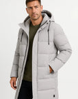 Men's Waterproof Puffer Jacket Black Down Insulation Windproof Stylish Design for Winter Activities
