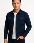 Men's Jacket Grey Cotton Blend Smart-Casual Comfortable Fit Timeless Design