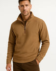 Men's Half Zip Pullover Gray Fleece Lightweight Casual Comfort Stylish