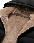 Men's Fleece Jacket Black 5XL Winter Windproof Thick Casual Outdoor Coat