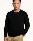 Men's Long Sleeve T-Shirt Black Velvet Casual Thermal Round Neck Winter Wear M-5XL