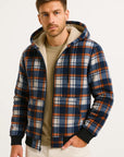 Men's Winter Jacket Black Fleece Lined Warm Insulation Casual Snow Jacket Stylish Comfort